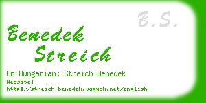 benedek streich business card